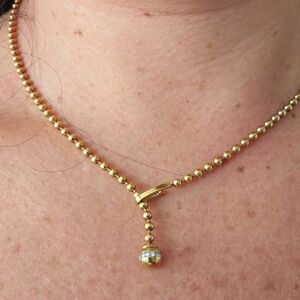 Rebecca necklace.  Purchased in Rome, Italy. Gold plated